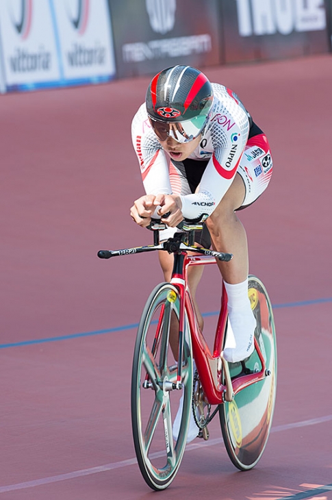 男子エリート1kmタイムトライアル　4位の一丸尚伍（大分・ブリヂストンアンカーサイクリングチーム）