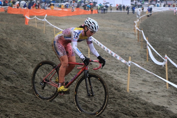 怪我から明け、3位表彰台を獲得した坂口聖香(パナソニックレディース)