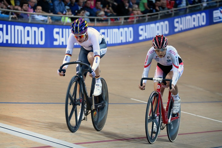 昨年の世界選手権ポイントレースで銀メダルを獲得した上野みなみ（鹿屋体大大学院）