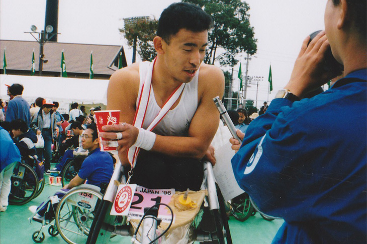 1996年大分国際で、廣道は初めてマラソン日本一に輝いた