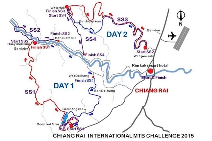 チェンライ国際MTBチャレンジ2015コースマップ