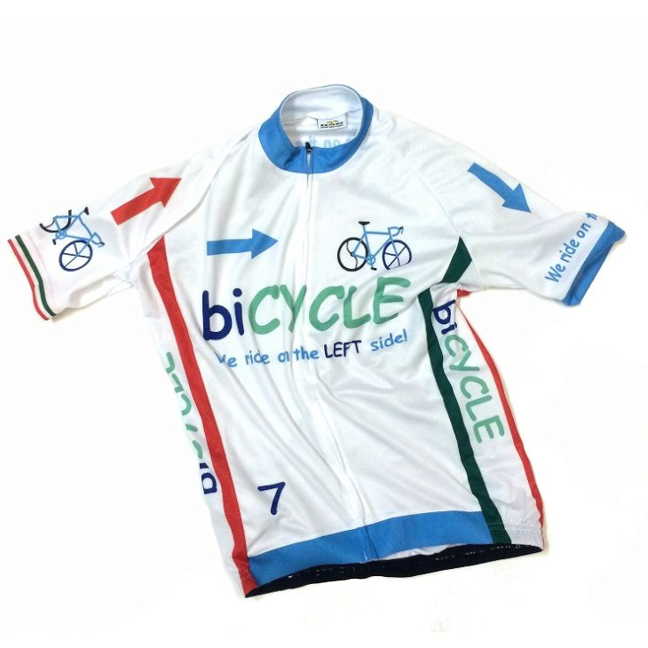 7-ITA biCYCLE Jersey（White/Sky Blue）