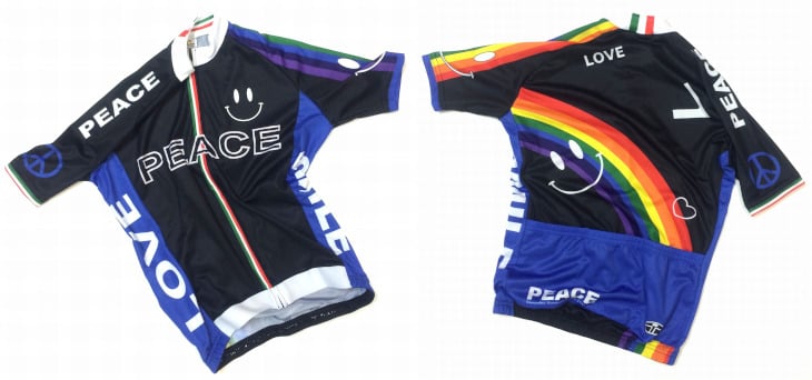 7-ITA Rainbow Smile Jersey Black(フロント、バック)