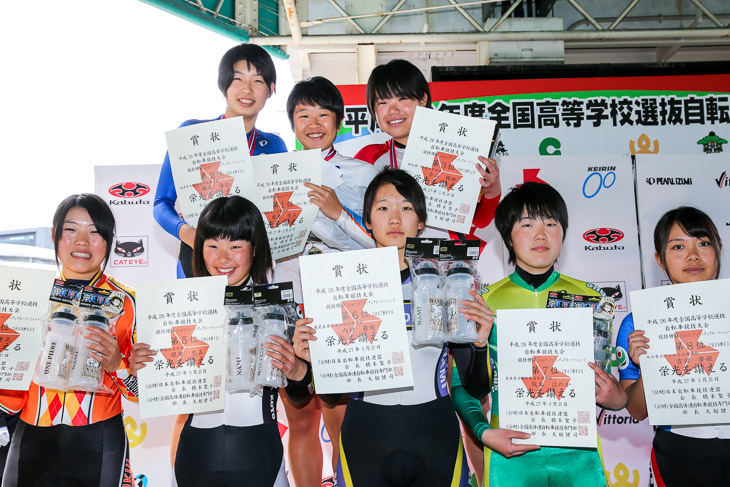 女子2kmインディヴィデュアル・パーシュート 表彰