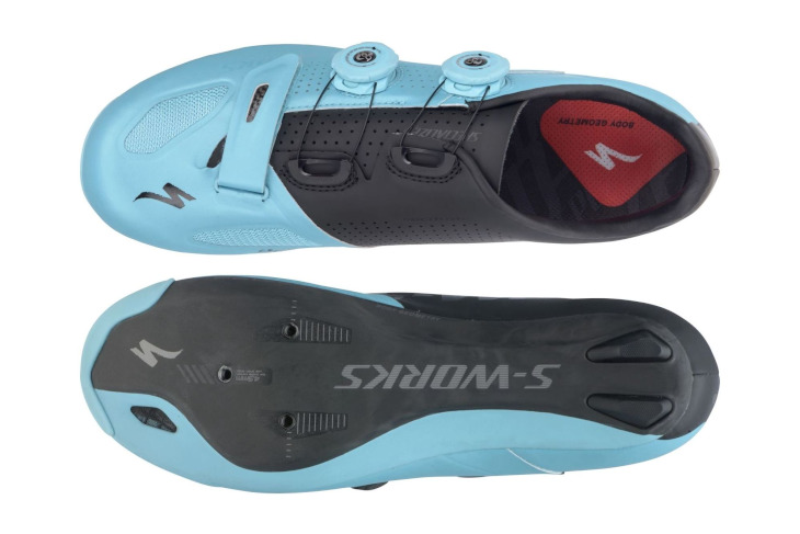 スペシャライズド S-WORKS ROAD SHOES TEAM COLOR（チームイエロー/ブラック、上：アッパー、下：ソール）