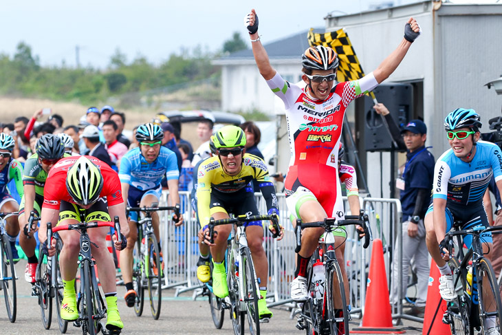 Jプロツアー第4戦 白浜クリテリウムで勝利した大久保陣（宇都宮ブリッツェン）