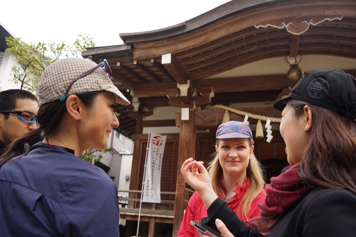 鳩森八幡神社で自転車の安全祈願