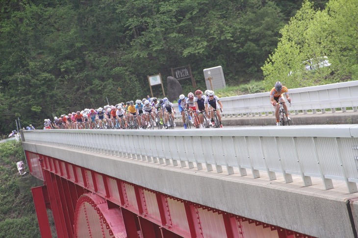 味噌川ダムを周るコースで開催された2days race in 木祖村