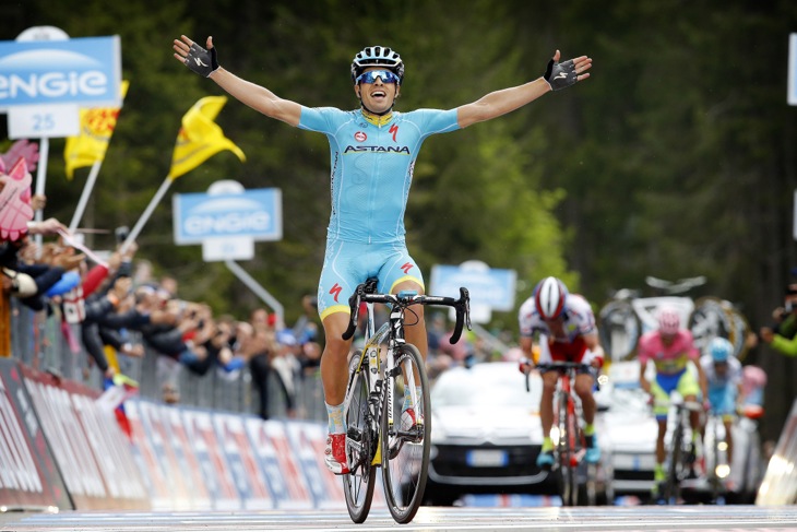 ステージ優勝を挙げたミケル・ランダ(スペイン、アスタナ)