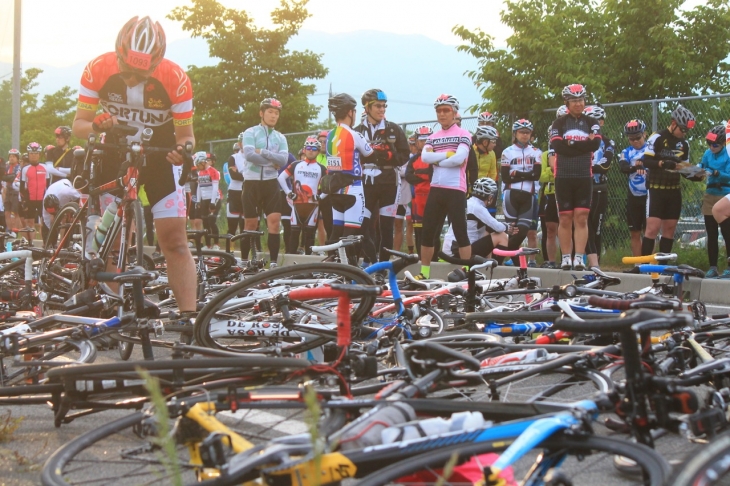 ずらっと並べられた自転車たち