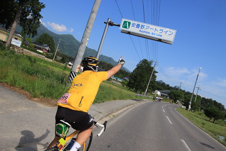 コースは安曇野アートラインを北上して行きます。