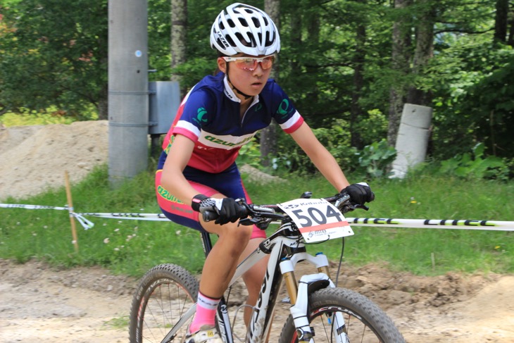 女子ユースで優勝した小林あか里 （MTBクラブ安曇野）