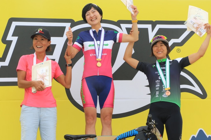 女子エリートは小林可奈子 （MTBクラブ安曇野）が優勝