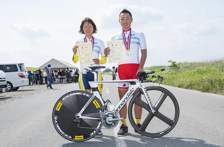 学生個人TT、男女制覇した鹿屋体育大学の山本大喜と江藤里佳子