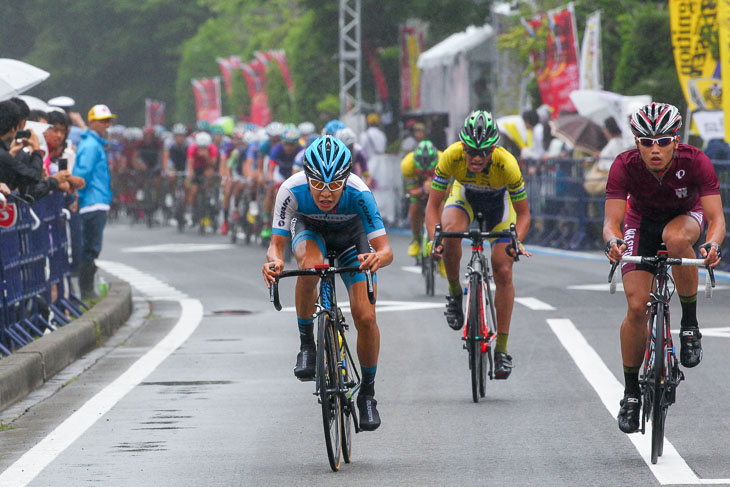 U23 3周目へ、孫崎大樹（早稲田大）、小山貴大（シマノレーシング）、松本憲斗（鹿屋体育大）が逃げる