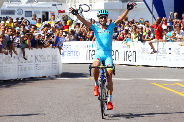 イタリア選手権　優勝したヴィンチェンツォ・ニーバリ（アスタナ）