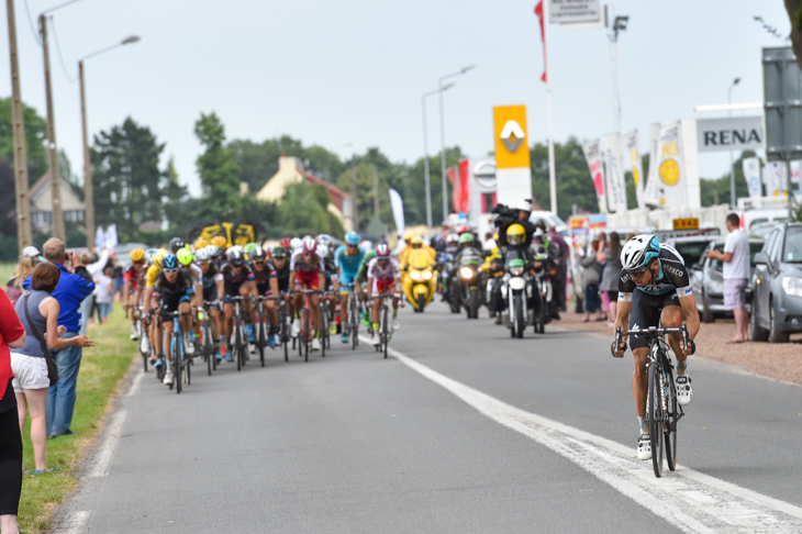 残り3.5km地点でアタックしたトニ・マルティン(ドイツ、エティックス・クイックステップ)