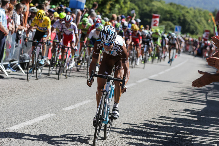 ツール・ド・フランス第8ステージでアタックしたアレクシ・ヴィエルモ(フランス、AG2Rラモンディアール)