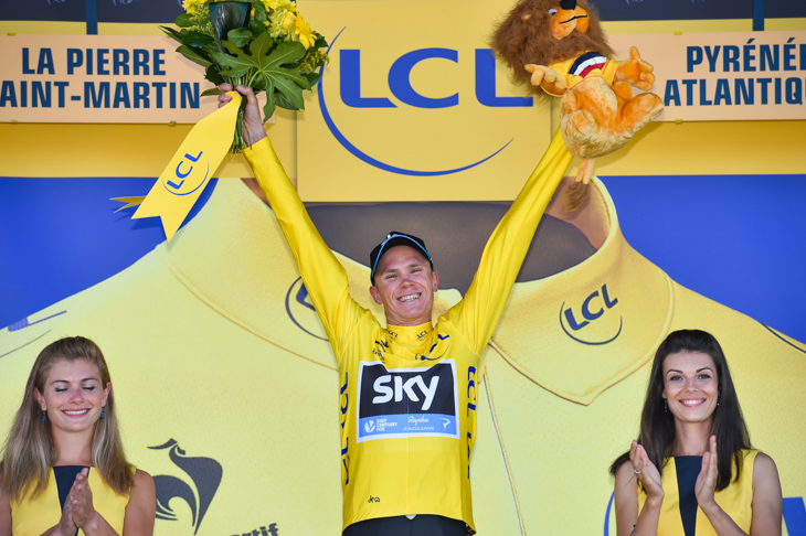 ツール・ド・フランスで2年ぶりの2勝目を狙うクリス・フルーム（イギリス、チームスカイ）