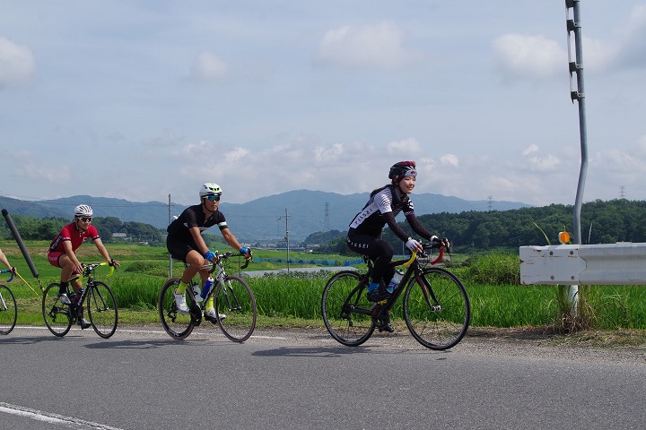 最初はのどかな田園風景をサイクリング。