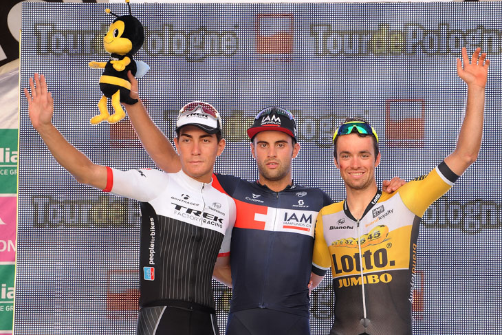 2日連続でステージ優勝を飾ったマッテオ・ペルッキ（イタリア、IAMサイクリング）