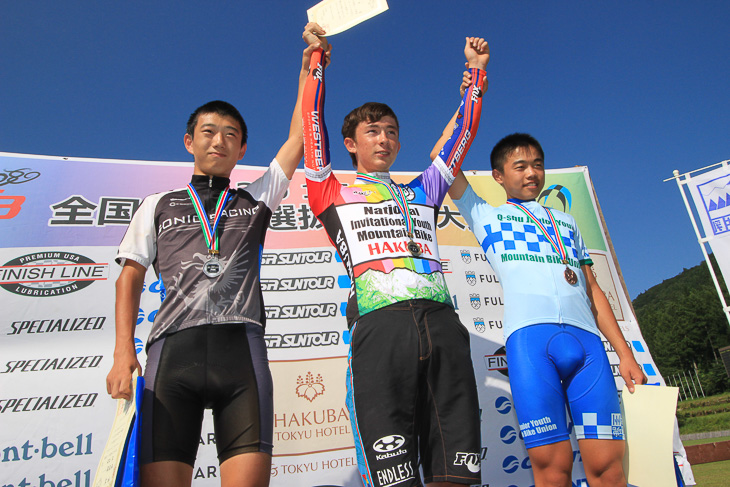 ユースU17を制した北林 力(WESTBERG/ProRideJ)チャンピオンジャージに身を包む
