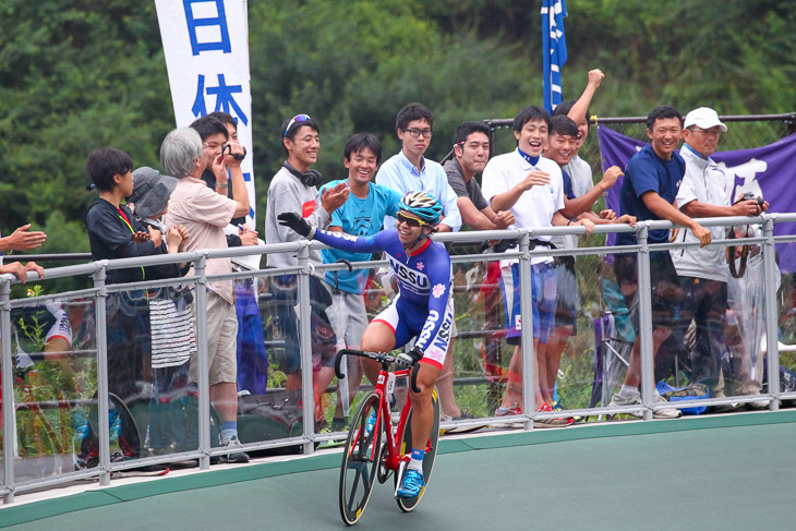 ポイントレースチャンピオンの小林泰正（日本体育大）