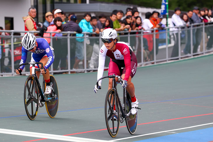 女子スプリント　決勝　優勝の清水知美（八戸学院大）