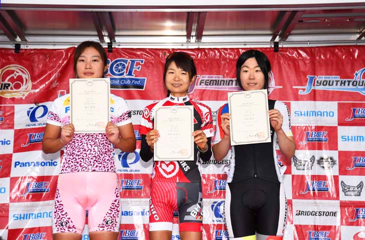 女子表彰 合田祐美子(BH ASTHIFO)が優勝