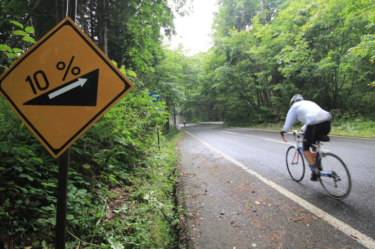 斜度10％の看板をこの日何度見たことでしょうか