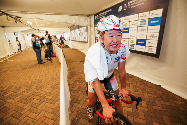 4位でレースを終えた梶原悠未(筑波大学附属坂戸高校)