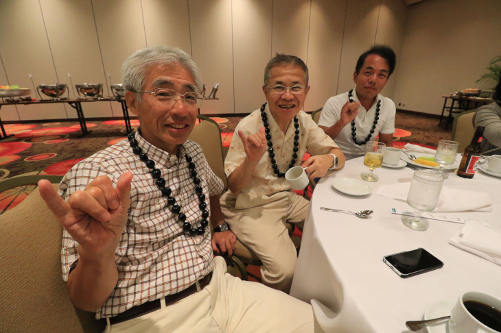 古希(70歳)祝いで参加された広瀬シュウジさん(真ん中)