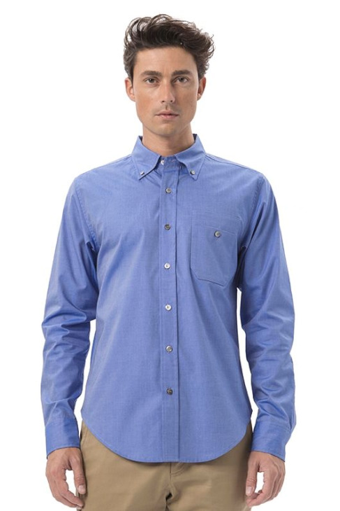 LIGNE8 COTTON TWILL MELBOURNE SHIRT（Blue）