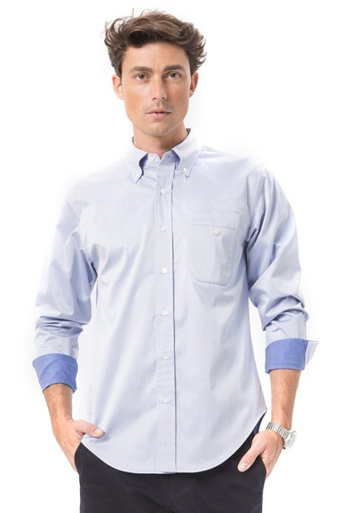 LIGNE8 COTTON TWILL MELBOURNE SHIRT（LightBlue）