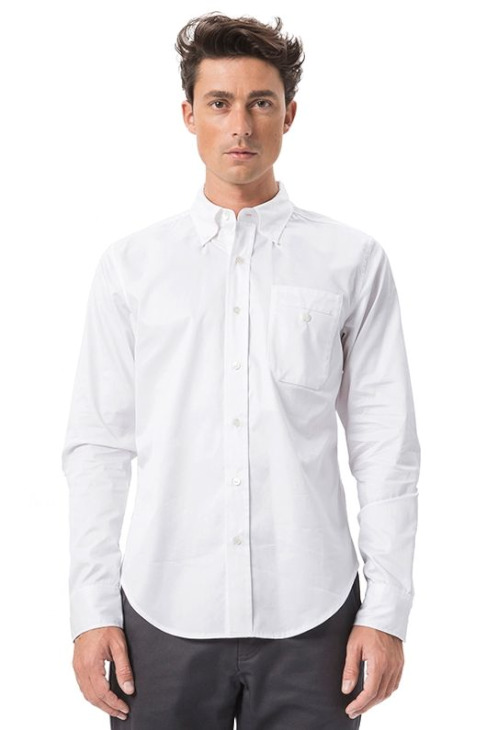 LIGNE8 COTTON TWILL MELBOURNE SHIRT（White）