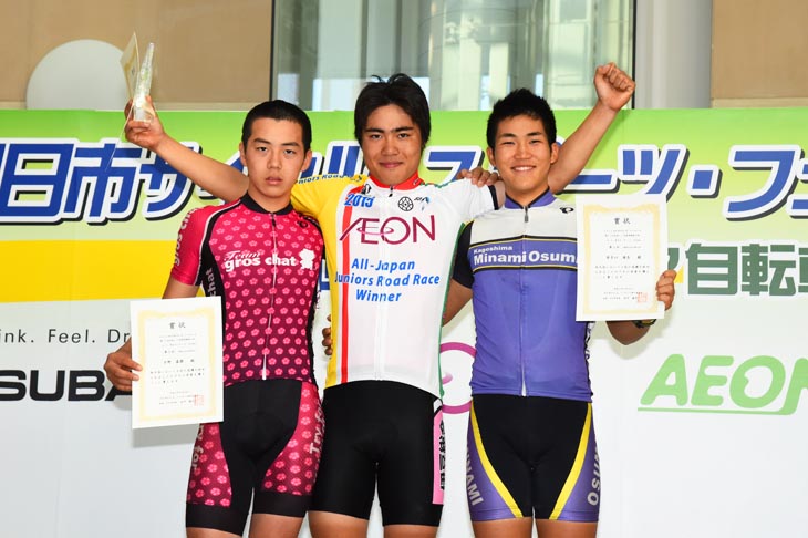 男子アンダー17 表彰 上位3人