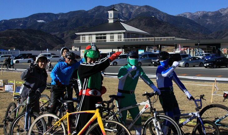 コースは道の駅富士川の目の前に