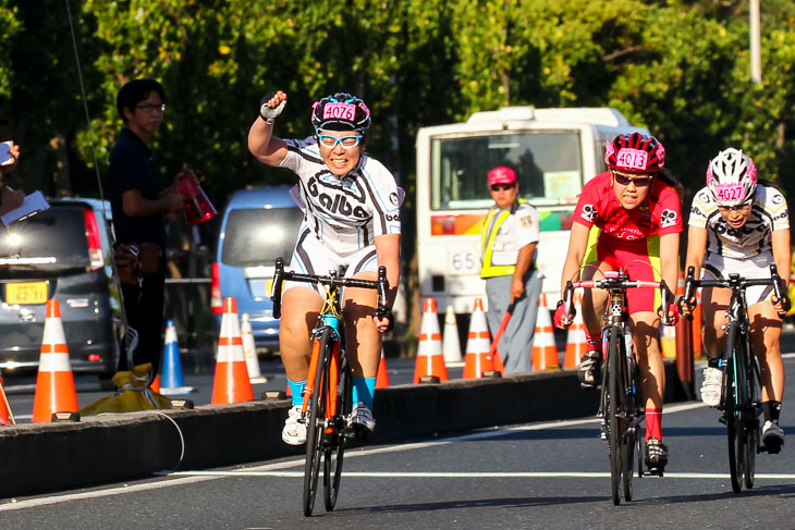 市民レディースレース50kmを制した白崎美由紀（バルバ）