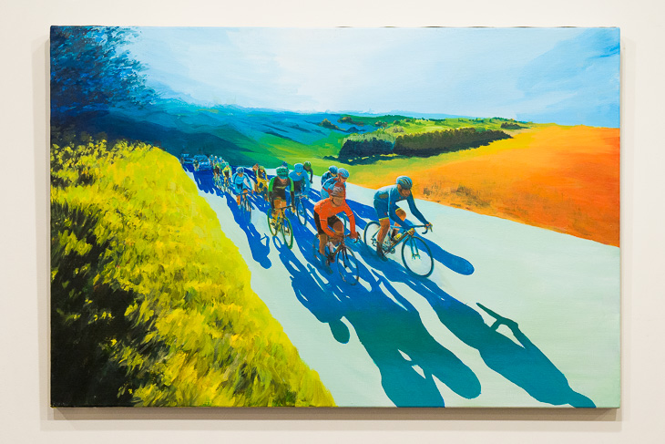 今回の個展のテーマピクチャーにもなっている『New Road』2015 / acrylic on canvas