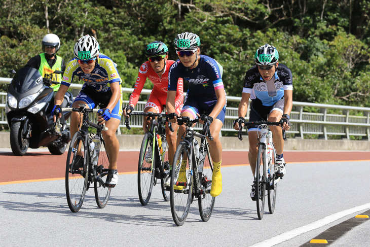 羽地ダム登りで4人が抜けだした市民100km アンダー39 