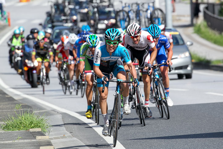 ツール・ド・おきなわチャンピオン210km　ラスト5km、入部正太朗（シマノレーシング）がアタック