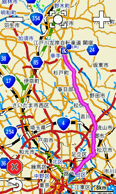 目的地検索から最終目的地だけを指定し、完全にお任せでナビゲーション機能を利用してみると...