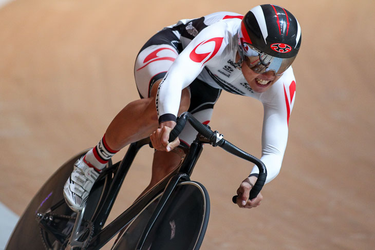 オムニアム男子 フライングラップ(250m) 1位 一丸尚伍(ブリヂストンアンカーサイクリングチーム)13秒129