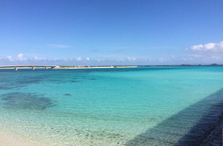 沖縄のなかでも、有数の美しさを誇る青い海をみなさんもぜひ見に来てください!