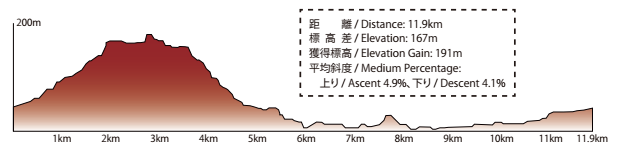 一周11.9kmのロードレースコース