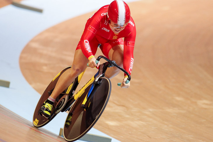 女子エリートスプリント予選 GUO Shuang(中国)が10秒841
