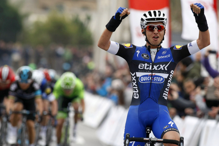 独走勝利したジャンルーカ・ブランビッラ(イタリア、エティックス・クイックステップ)