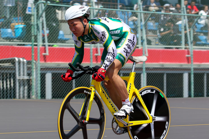 1kmタイムトライアル　1位　山田諒（岐阜第一）1分06秒677　大会新