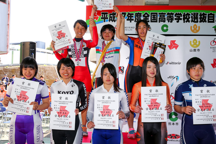 女子ケイリン 表彰