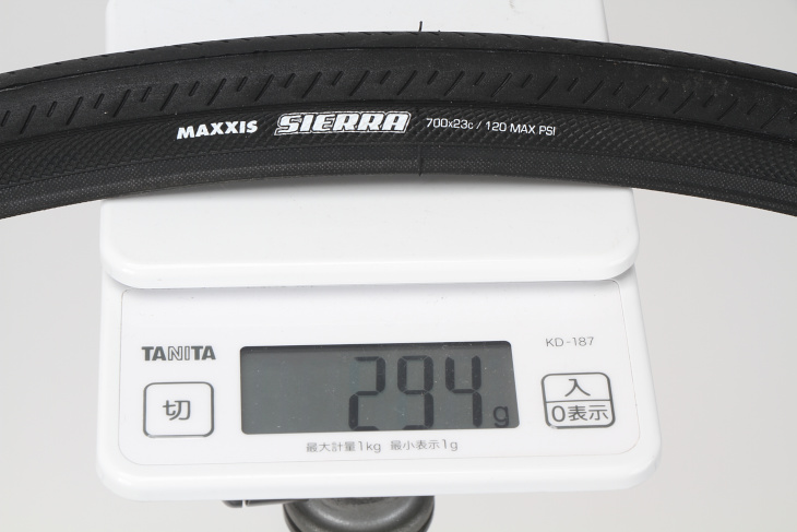 SIERRA(23C)の実測重量は294gとカタログ値よりも10g軽量だ